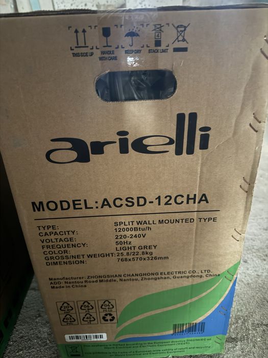 Климатик Чисто Нов с факрура и гаранция 12 Arielli инвертор