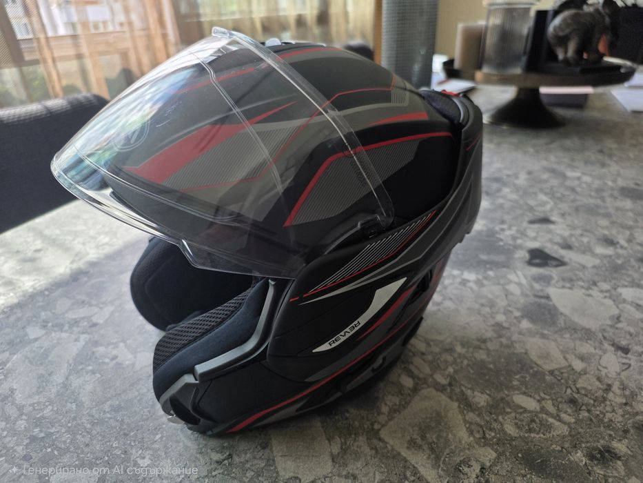 Аiroh Rev 19 modular /flip-up revolution matte black red размер:S