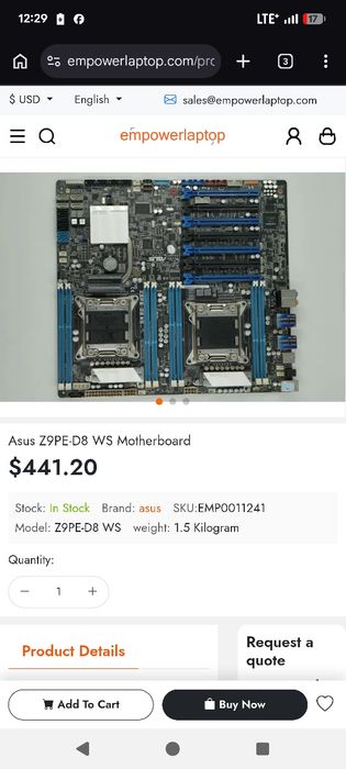 Kit server x79 dual cpu asus z9pe d8 ws