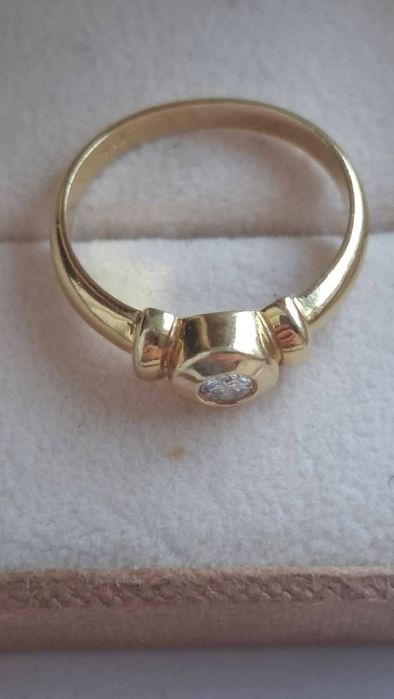 Inel aur 18k si diamant 0.20 ct