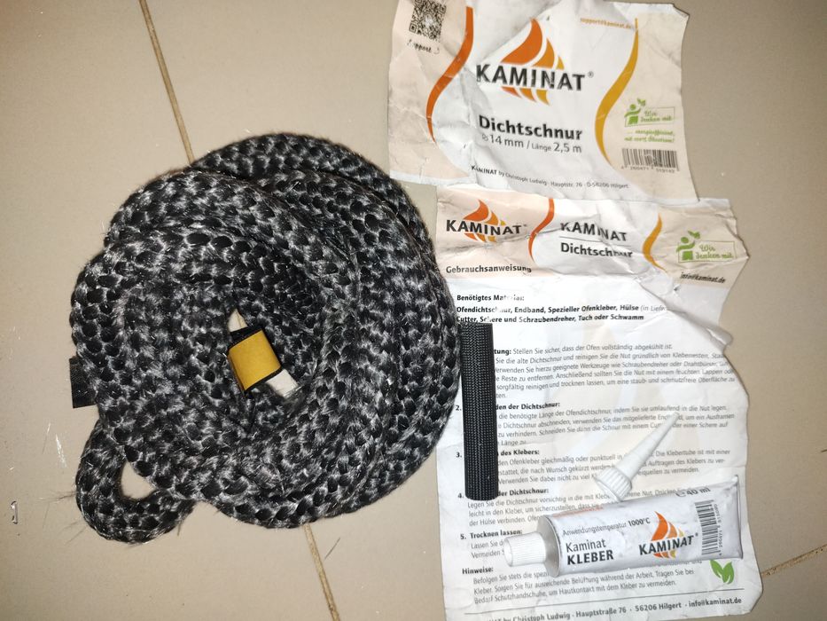 Snur  azbest termorezistent pt centrala pe lemne cazan