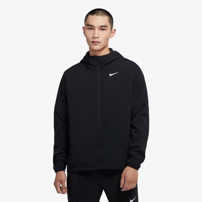 Nike DRI-FIT Run Stripe Woven Jacket оригинално яке M Найк спорт тренировки черна ветровка горно яке