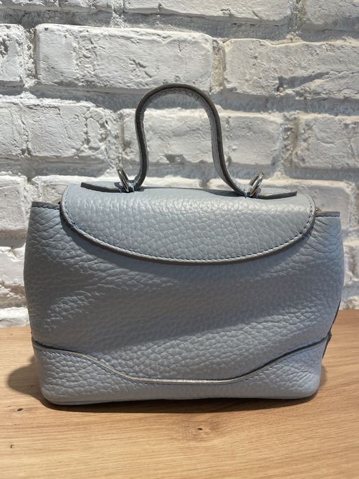 Geanta Laura Maxim Mina mini baby blue piele naturala
