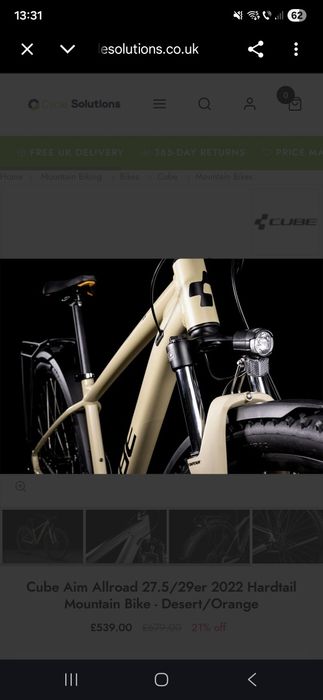 Bicicleta Cube Aim Allroad 27.5"