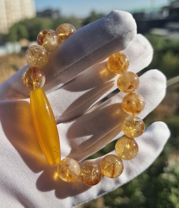 Браслеты  Цитрин.
