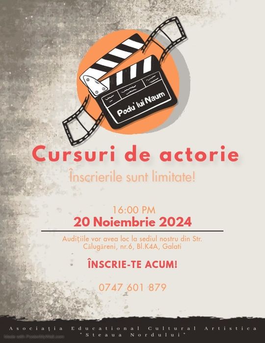 Predau cursuri de actorie