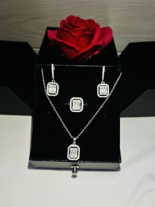 Серебро серёжки цепочка кольцо Турция 925