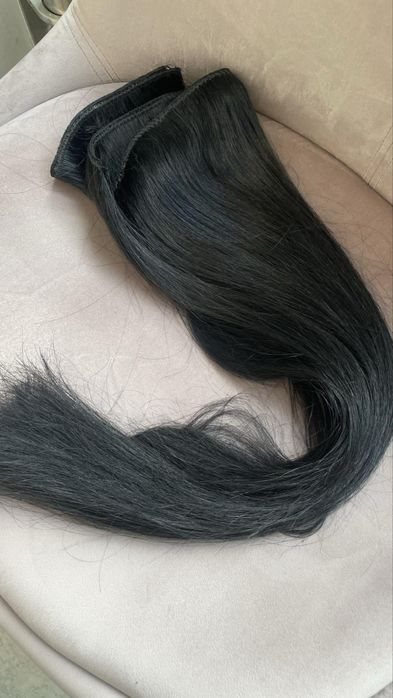 Естествена коса 100%, цвят черен