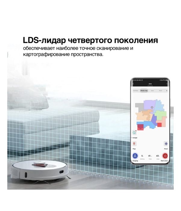 Робот пылесос Робот-пылесос Roidmi EVE Plus JCZ01RM