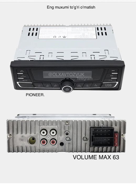 Pioneer magnitafon yangi gentra mini mafon rul pultli blutus usb