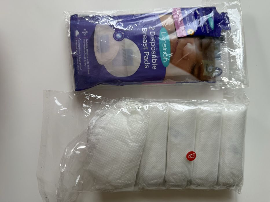 НОВИ Lansinoh пликчета за съхранение кърма 50 бр+Подплънки за кърмачки