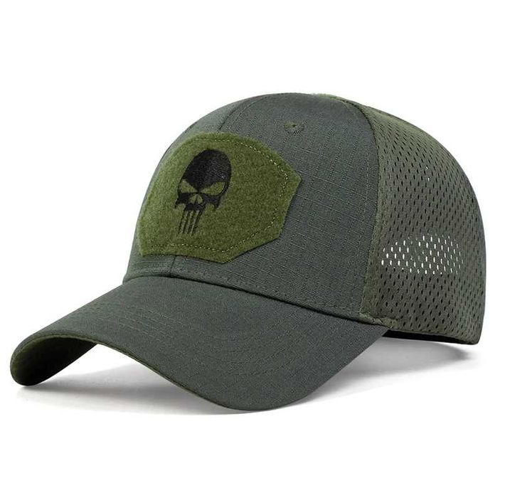 Sapca militara, marime reglabila  Patch Skull cusut