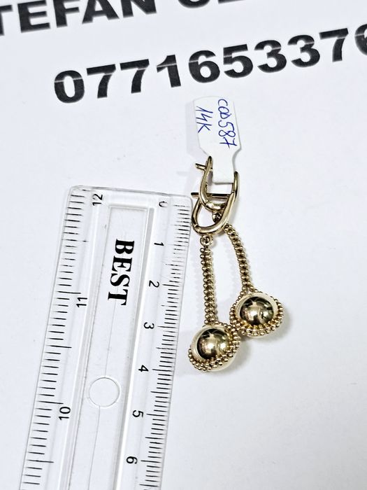 Vand cercei din aur 14 k 5.38 g cod 587