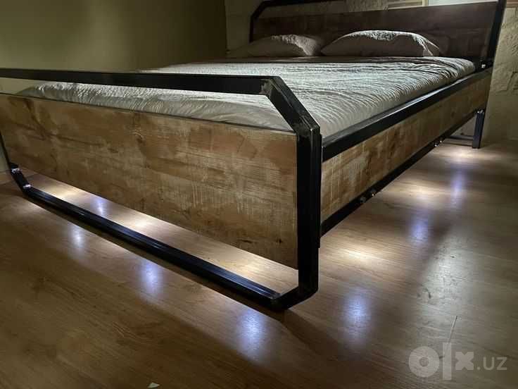 Loft uslubidagi karavotlar. односпальные, двуспальные и парящие