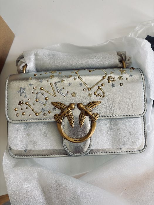 Дамска чанта Pinko Love One Mini Silver