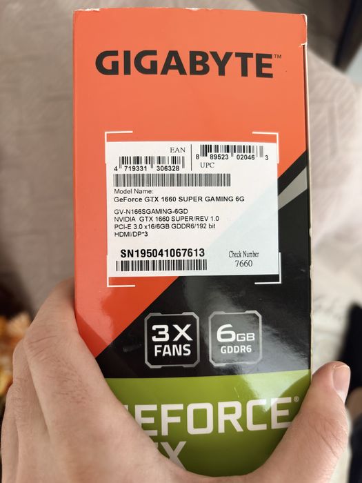 Видеокарта 1660 super 6 gb