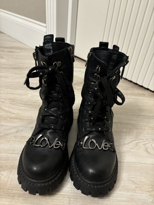 Зимние кожаные сапоги ботинки для девочки Турция 35р