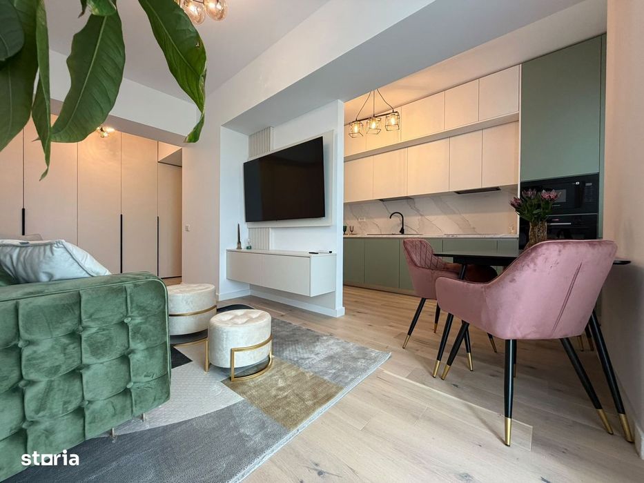 Apartament 2 camere| Nou, complet mobilat|Parcare subterană inclusa