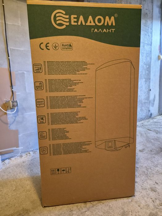 Нов плосък бойлер Елдом Eldom Galant Duo 80 WiFi, 65 L