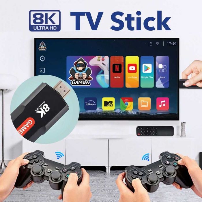 НОВА Конзола X2 PRO 35000+ игри Smart TV Box game 2 джойстика 8K HDMI