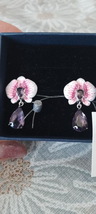 Серьги серебро sokolov