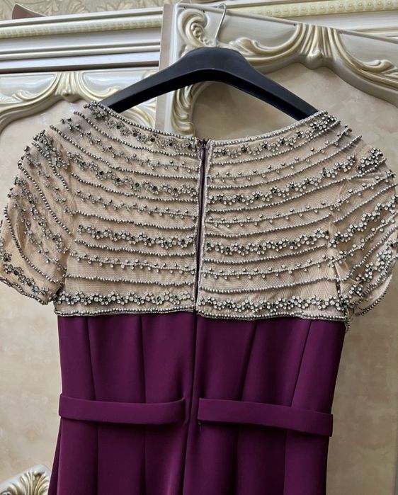 Вечерний платье производство турция Фуксия цвет сваровские камни С М