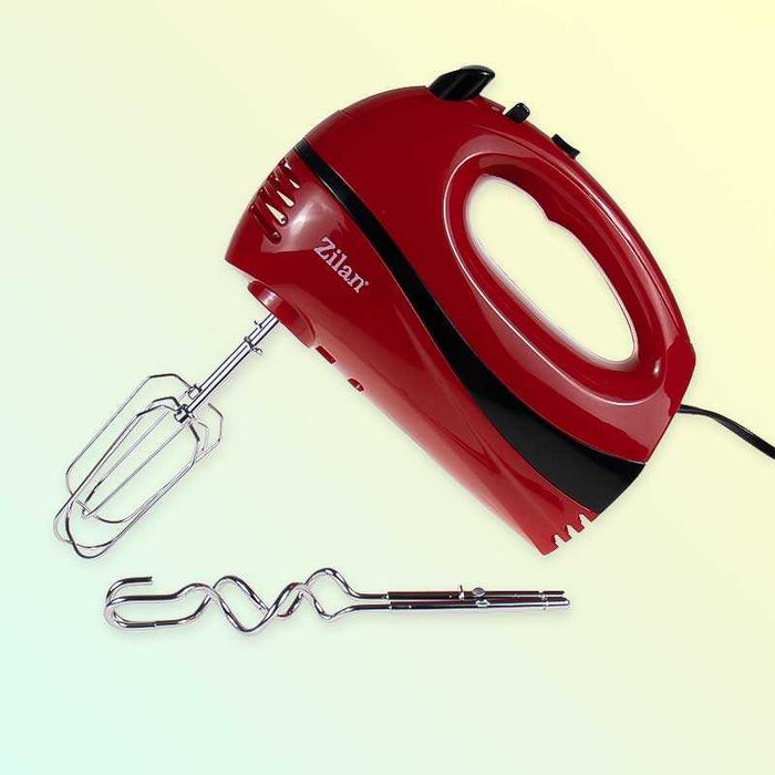 Ръчен миксер с 5 скорости – 300 W, червен
