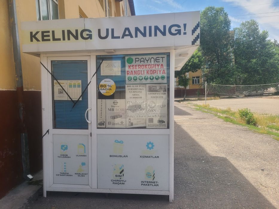 Tayyor biznes uchun ko'chma kiosk / Paynet va Mobil shoxobcha budkasi