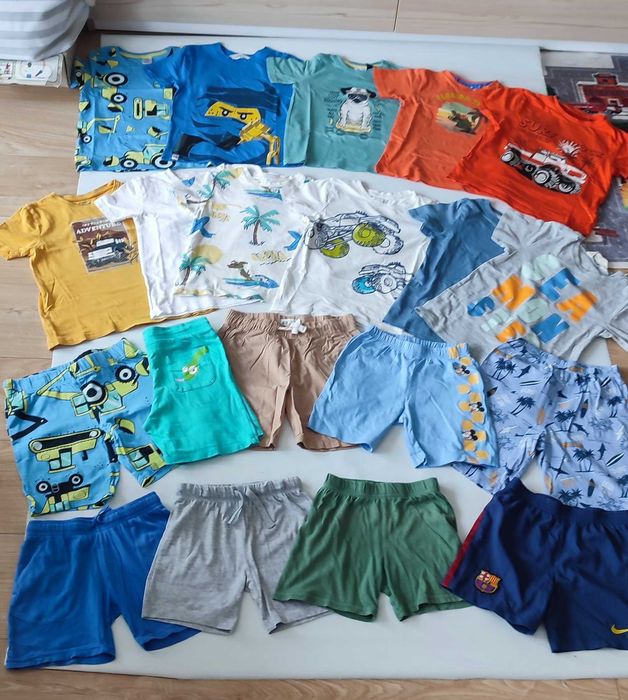 Лот летни детски дрехи за момче 110 - 116 H&M,Zara ,Nike  - всичко заедно се продава