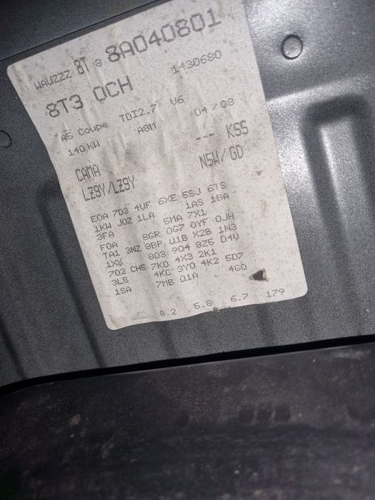 Alternator audi a5 8t 2.7 190 cai