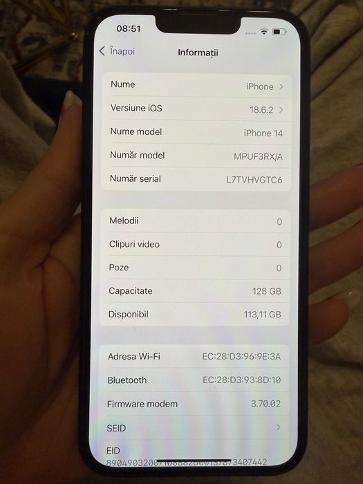 Iphone 14 Midnight blue 128GB