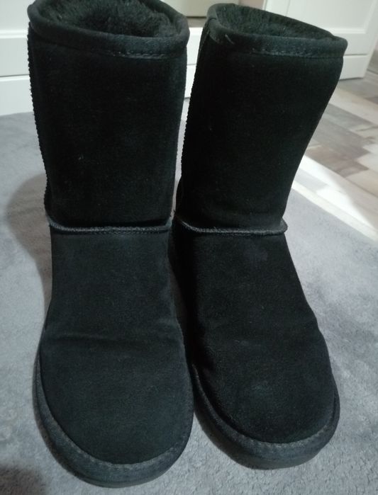 Ghete tip UGG din piele naturală întoarsă cu blană