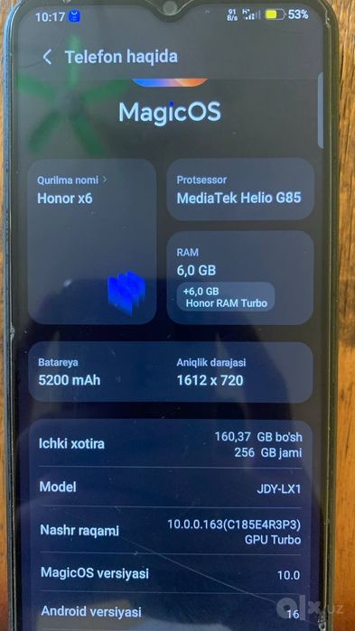 Honor x6 sotladi