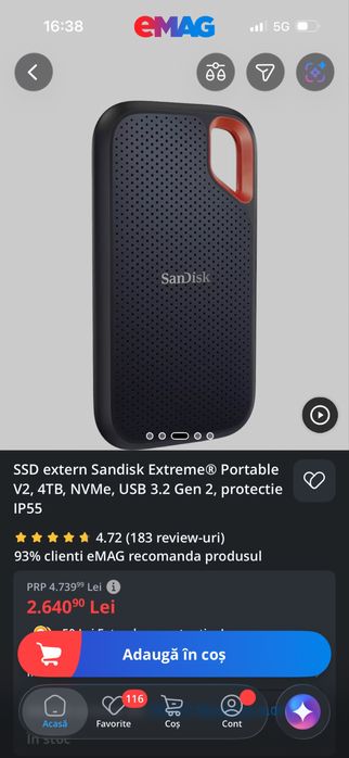 Sandisk Extreme® SSD PORTABIL - 4TB