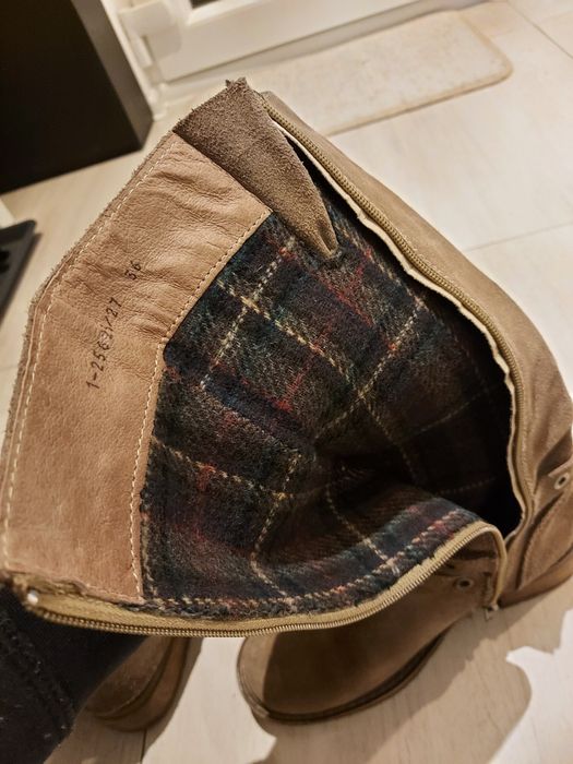 Cizme maro piele intoarsa mar.36