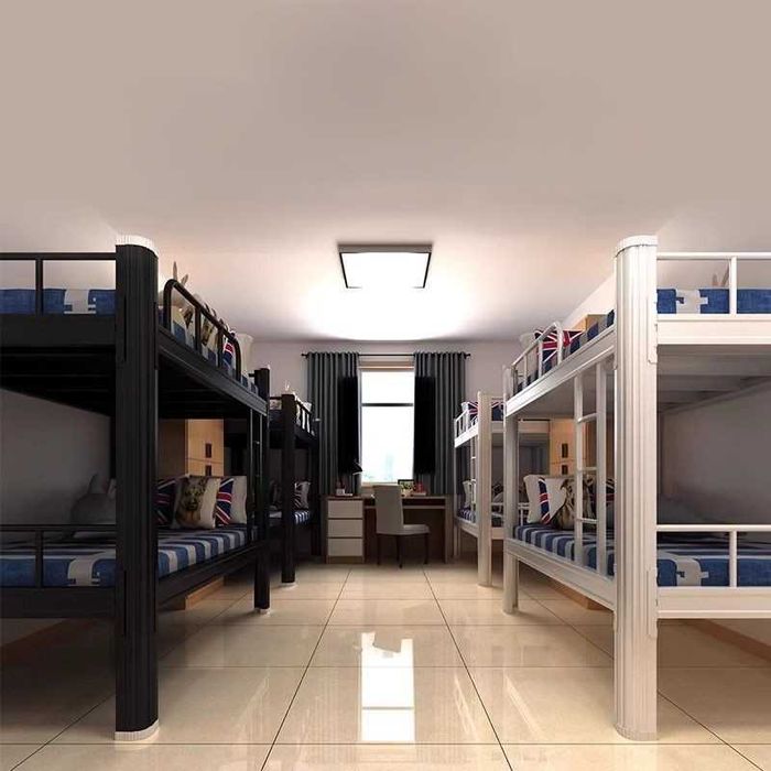 Temirdan yasalgan ikki qavatli krovat mustahkam dizayn