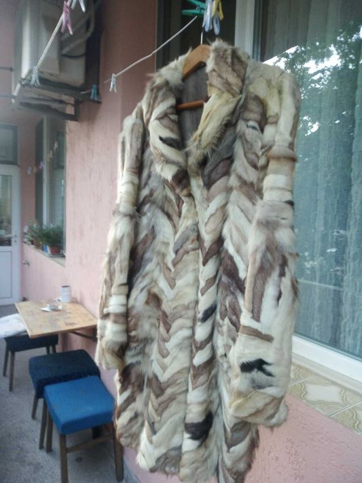 Палто от лисица естествен косъм