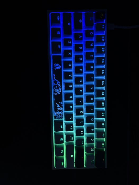 Ducky one 2 mini white/cherry mx red swiches. Used 2 months.