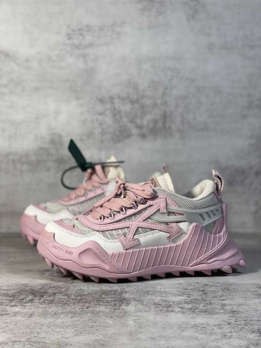 Adidasi OFF WHITE, Odsy 1000 SNEAKERS Premium din Piele / Beige Pink