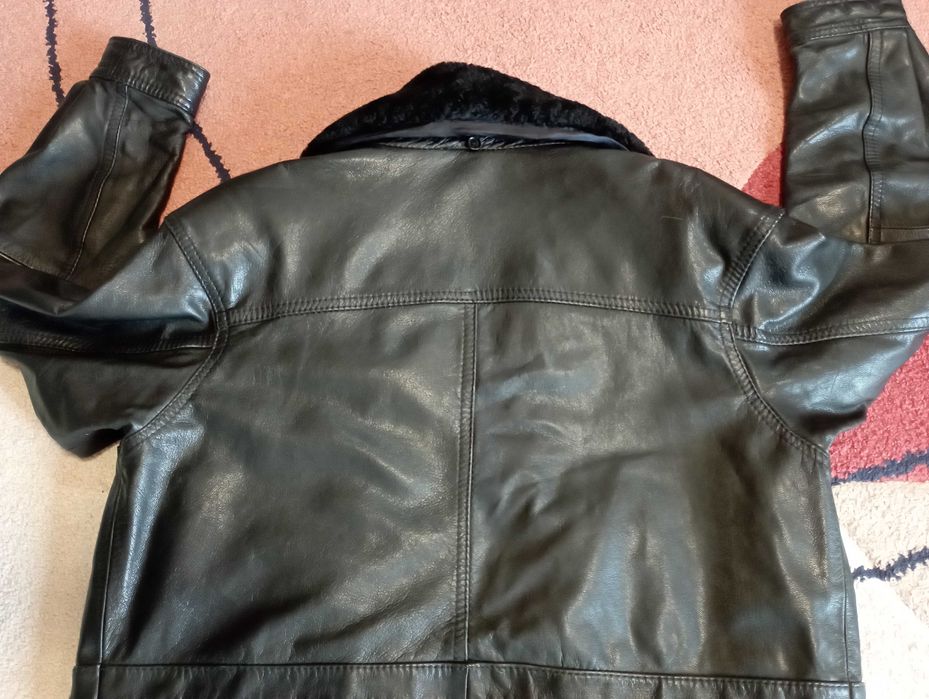 Оригинална военна шуба от естествена кожа българска армия - размер 54