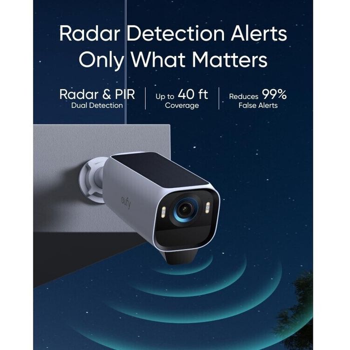 NOU42% REDUS 2 Camere eufyCam S3 4K  panou  solar