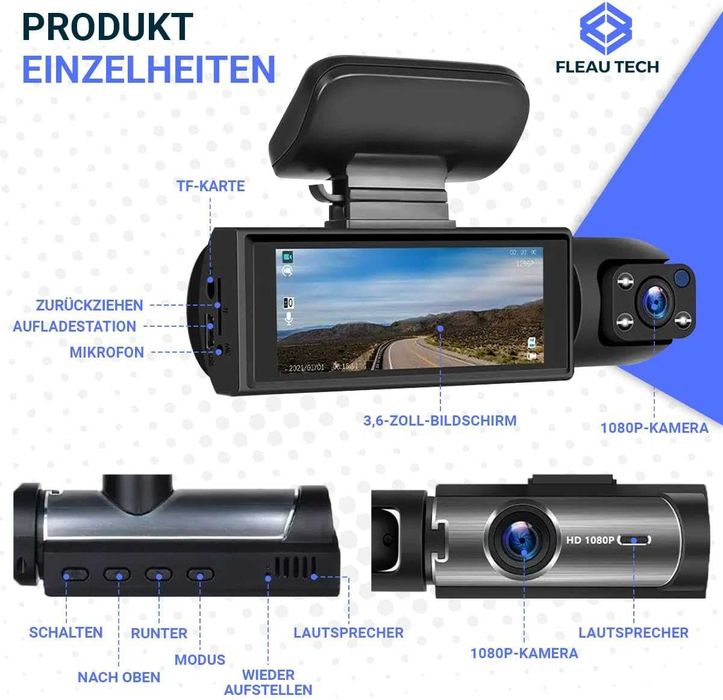 Видео регистратор за кола  Fleau Tech Dash Cam