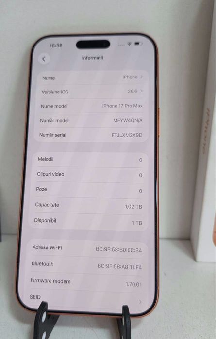 Iphone 17 pro 1TB