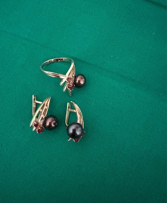 Комплект серьги и кольцо