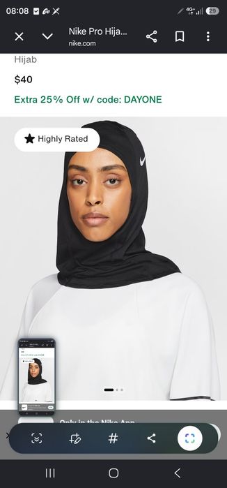 100% Оригинал Hijab Nike Pro 2.0