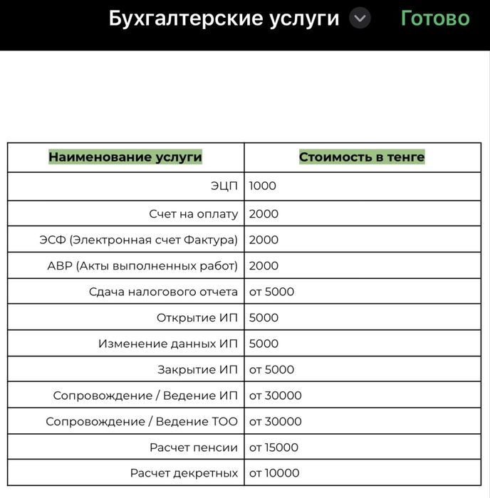 Бухгалтерские услуги Казахстан!