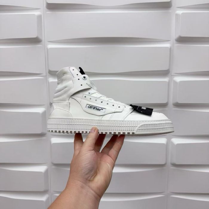 Off-White 3.0 Off Court High-Top Sneakers – White/Black Tag