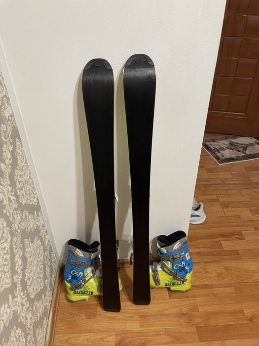 Schiuri copii 110 cm salomon cu clapari  skiuri