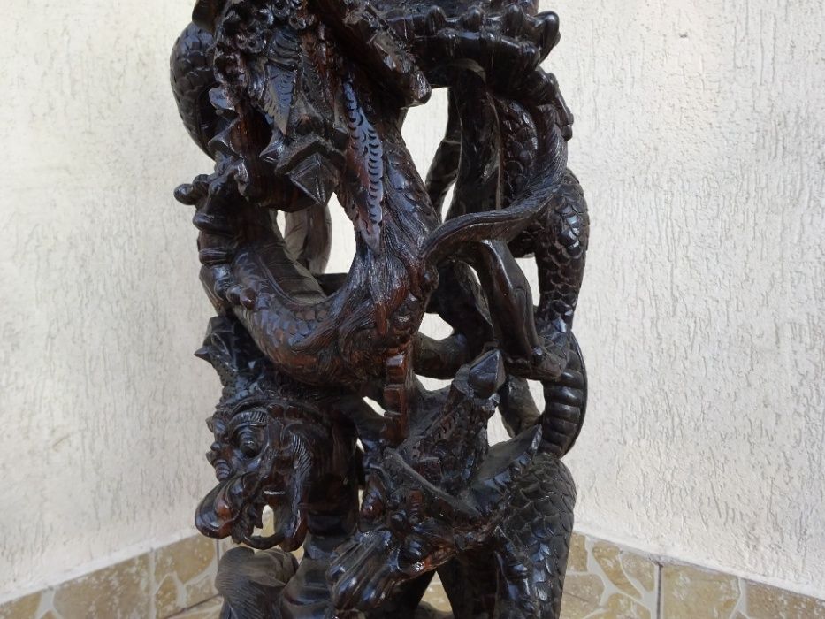 Sculptura in lemn de mahon, Bali, Indonezia - Splendida piesa lucrata