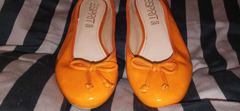 Esprit Balerini mocasini dama orange lac marimea 38